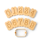 Seramik Kapı Numarası Yapım Seti - Kabartmalı Mühür ve Kesici Kalıp (Büyük Boy)