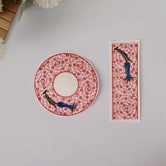 Sır Altı Çini Dekal Kahve Fincanı Seti - KLPDKL044