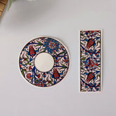 Sır Altı Çini Dekal Kahve Fincanı Seti - KLPDKL040