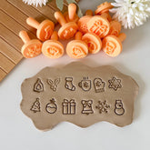 12'li Yılbaşı Konseptli Stamp (Damga) Seti