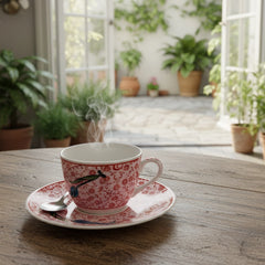 Sır Altı Çini Dekal Kahve Fincanı Seti - KLPDKL044