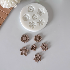 6’lı Mini Çiçek Silikon Kalıp Seti – 2 cm