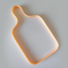 Oval Saplı Seramik Kesim Tahtası – Şablon Kesici Kalıp (28 cm)