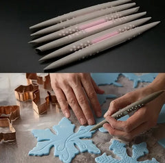 6 Parça Silikon Uçlu Modelaj Kalem Seti