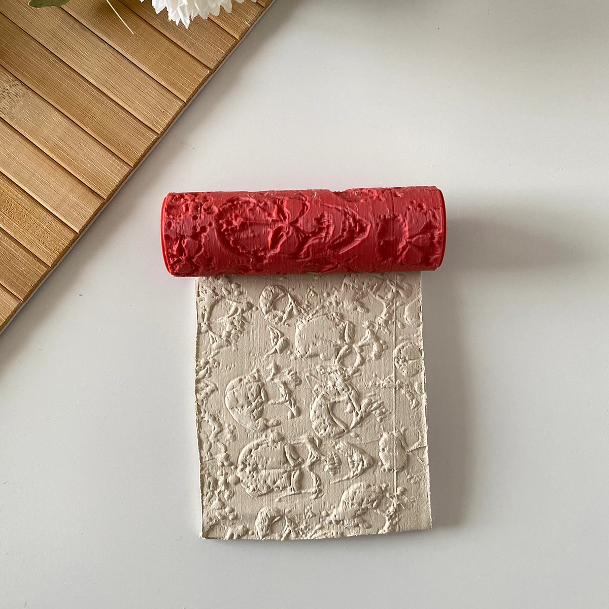 Kuru Kafa Desen Polimer Kil Doku Rulosu - Model #KLPDR005