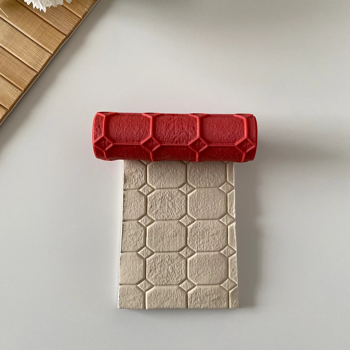 Zımpara Desen Polimer Kil Doku Rulosu - Model #KLPDR023