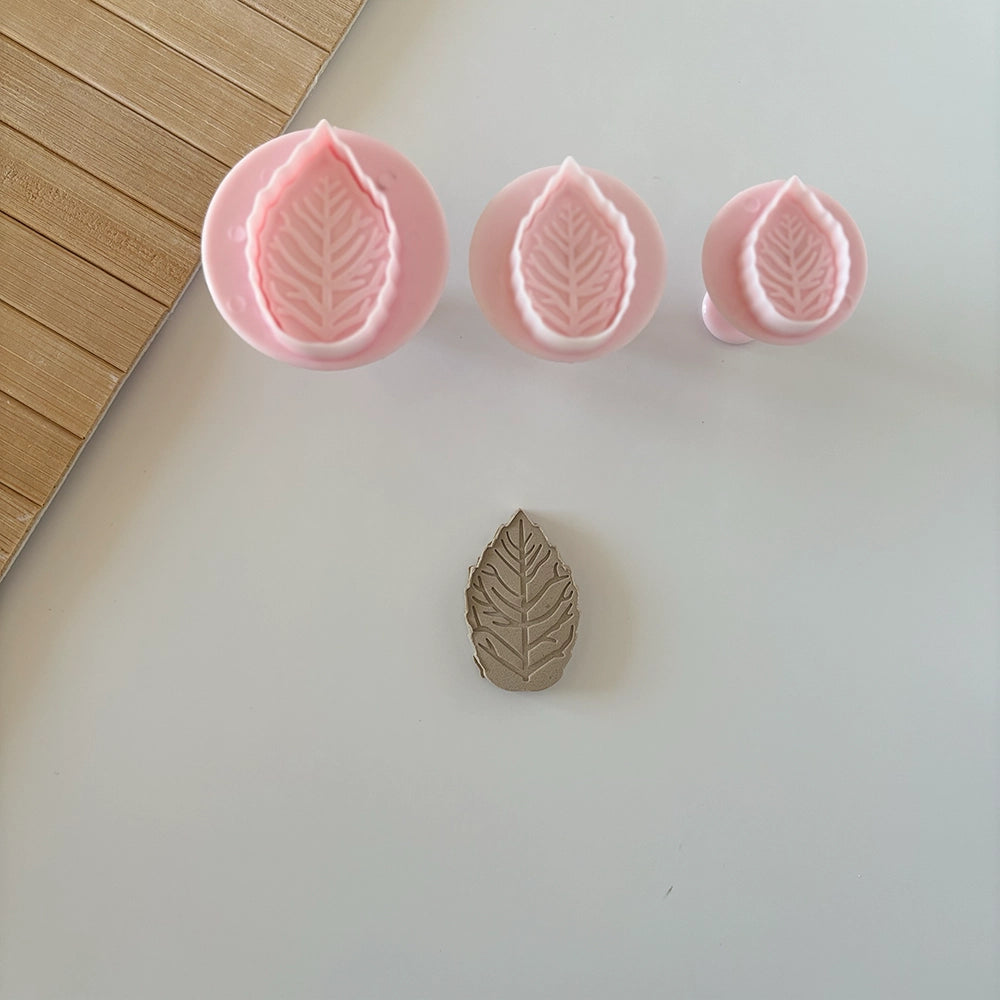 3 Adet Yaprak Deseni Kesici Kalıp