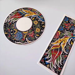 Sır Altı Çini Dekal Kahve Fincanı Seti - KLPDKL041