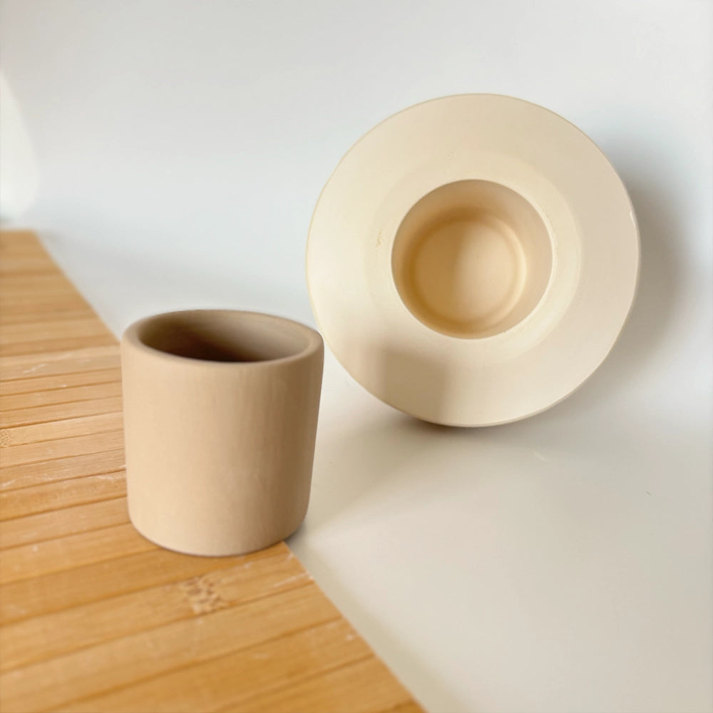 Silindir Türk Kahvesi Bardağı Seramik Alçı Kalıbı