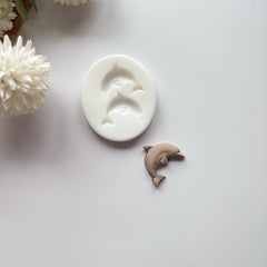 İkili Yunus Balığı Silikon Kalıp - 3.5 cm