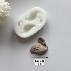 İkili Kuğu Silikon Kalıp - 3.5 cm