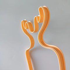 Geyik Boynuzu Saplı Seramik Kesim Tahtası – Şablon Kesici Kalıp (28 cm)