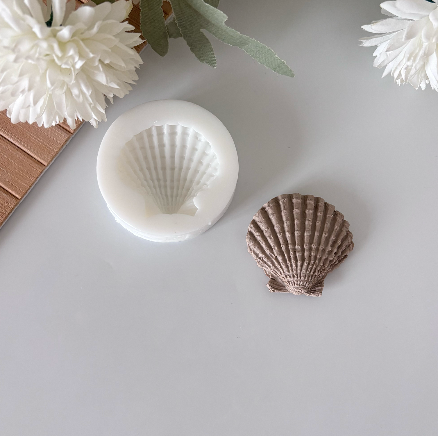 Mini Tarak Deniz Kabuğu Silikon Kalıp – 3,5 cm