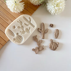 5'li Kaktüs Seti Silikon Kalıbı