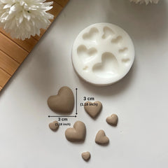 8'li Kalp Silikon Kalıbı