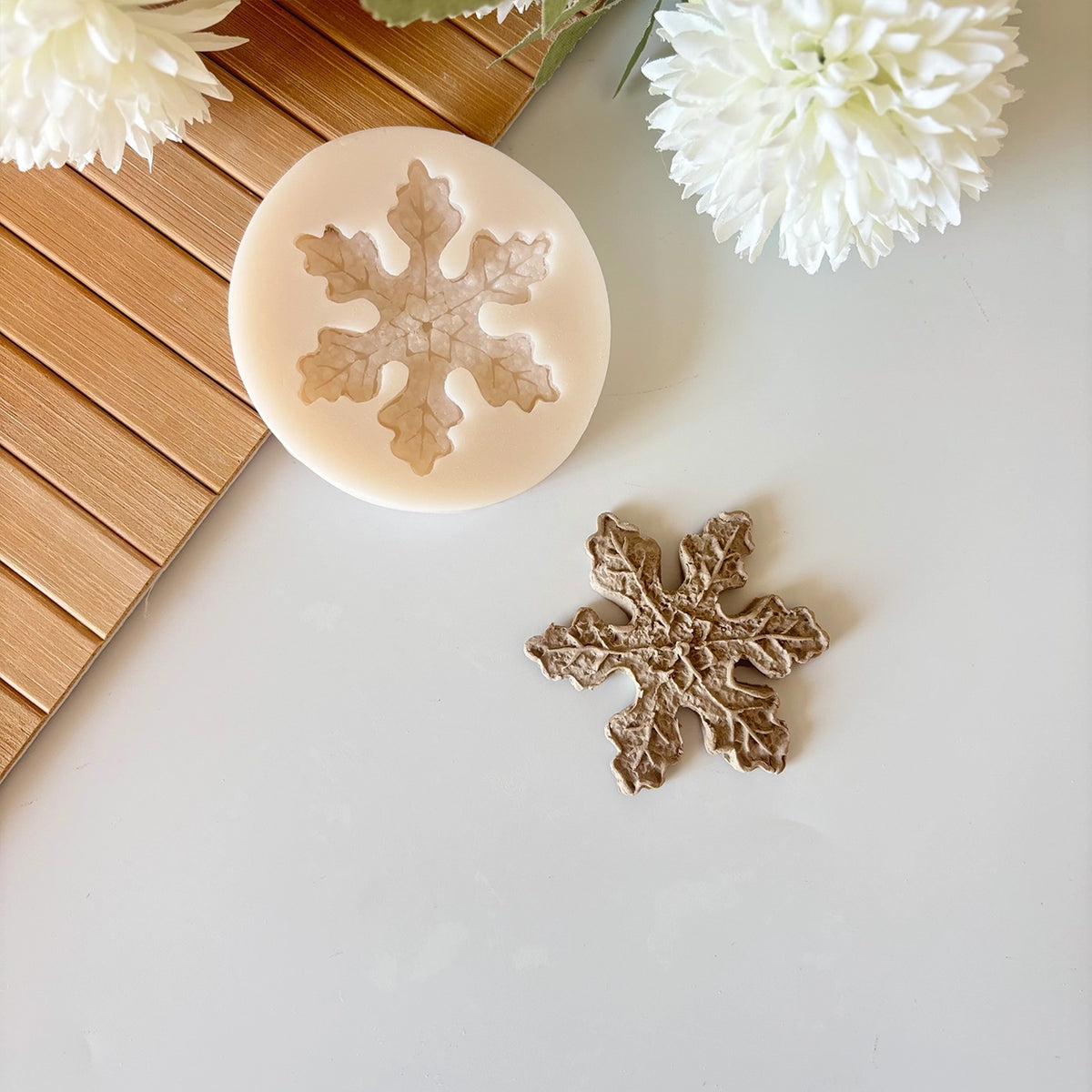 Kar Tanesi Şekilli Silikon Kalıp – 5 cm