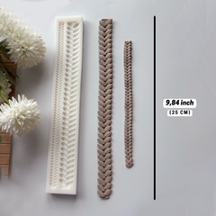 Uzun Şerit Yaprak Silikon Kalıp - 25 cm