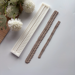 Uzun Şerit Yaprak Silikon Kalıp - 25 cm